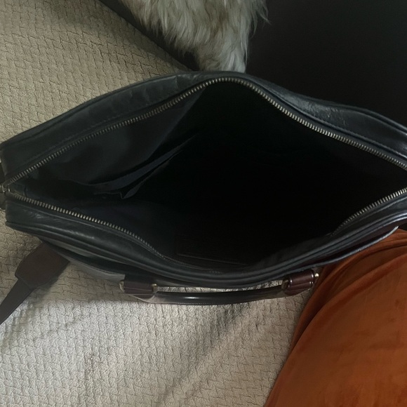 Rare 2-Tone Coach Laptop Bag Briefcase Discontinued Leather EUC - Picture 5 of 6
